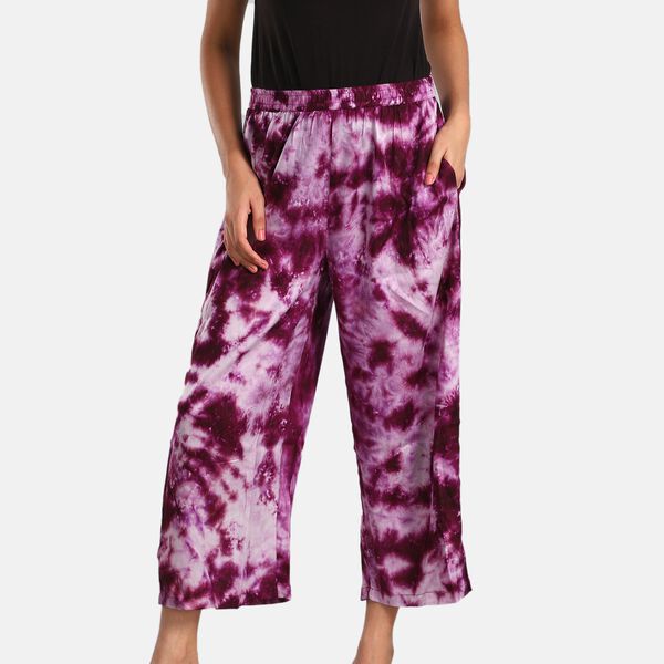 Palazzo Stil Comfort Hose, Gr&ouml;&szlig;e XXL, Lila