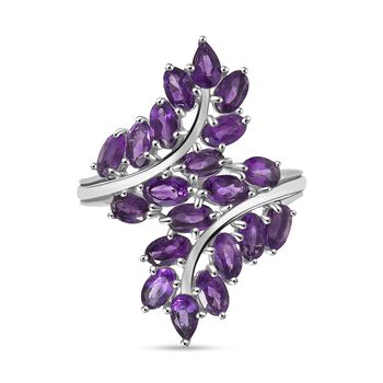 Afrikanischer Amethyst Ring Edelstahl (Gr&ouml;&szlig;e 20.00) ca. 4,24 ct
