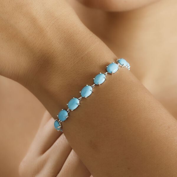 Sleeping Beauty Türkis und Labor Diamant Armband image number 3