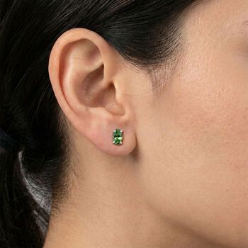 D'Joy AA Tsavorite Granat Ohrringe 925 Silber rhodiniert ca. 0.49 ct