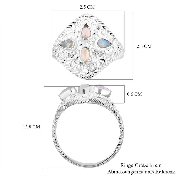 Royal Bali Kollektion - Natürlicher, äthiopischer Welo Opal Ring - 0,60 ct. image number 5