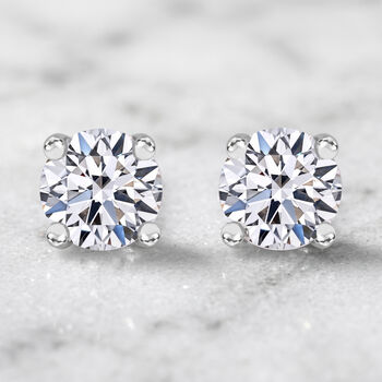 LUXURIANT DIAMOND - Lab Grown Diamant SI-G Ohrringe 925 Silber Rhodiniert ca. 0.25 ct