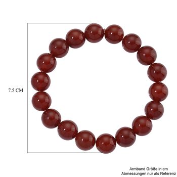 Roter Achat Armband Flexibel, ca. 215.00 ct
