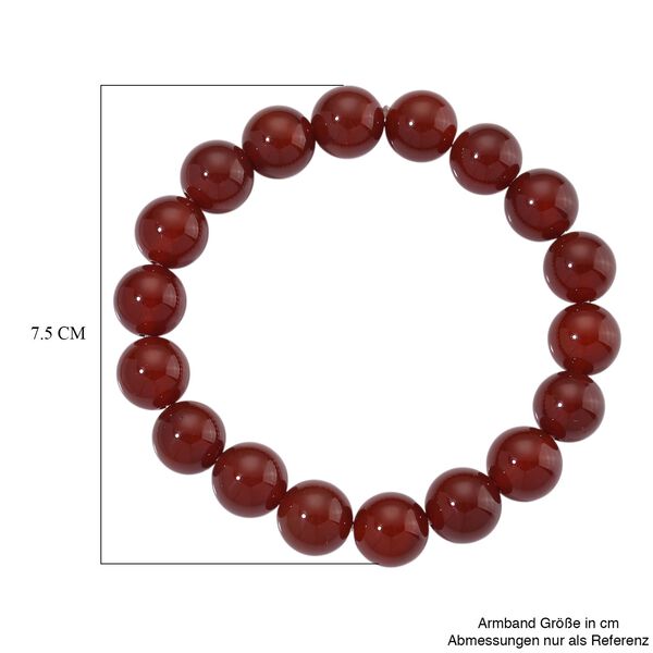 Roter Achat Armband Flexibel, ca. 215.00 ct image number 4