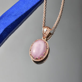 EverTrue Kunzit zweifarbiger Anh&auml;nger mit 50cm Kette - 11,37 ct.