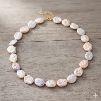 D'Joy mehrfarbige Keshi Perle 45+5cm Halskette