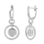 Lustro Stella Weißer Zirkonia Ohrringe 925 Silber rhodiniert