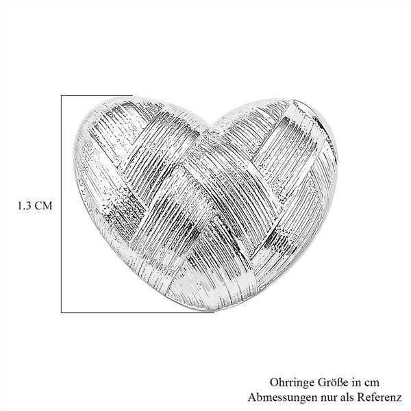 Wei&szlig;e Herz Ohrringe, Nickelfreies Messing image number 6