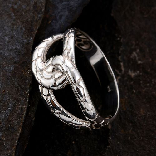 Royal Bali Kollektion- Ring mit verflochtener Drachenhaut-Textur image number 1