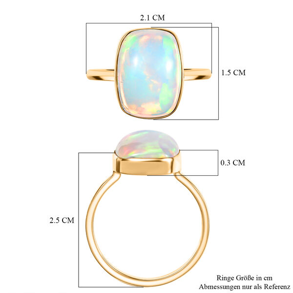 AAA Natürlicher, äthiopischer Welo Opal Ring in 375 Gold - 4,24 ct. image number 7