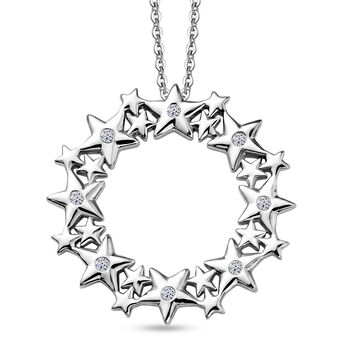 LUXURIANT DIAMOND - Lab Grown Diamant SI-GH Schmuckset ca. 50 cm 925 Silber Rhodiniert ca. 0.06 ct