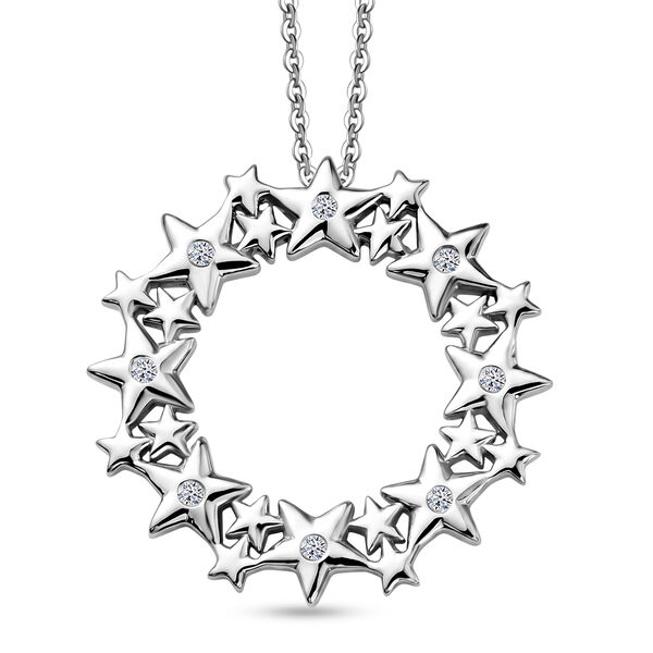 LUXURIANT DIAMOND - Lab Grown Diamant SI-GH Schmuckset ca. 50 cm 925 Silber Rhodiniert ca. 0.06 ct
