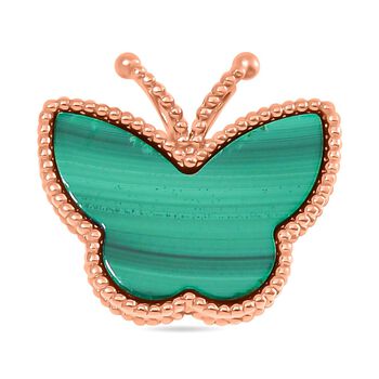 Malachit Anh&auml;nger 925 Silber ros&eacute;vergoldet ca. 10.00 ct