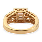 Golden kaiserlicher Topas und Zirkon Ring 925 Silber 585 Vergoldet image number 5