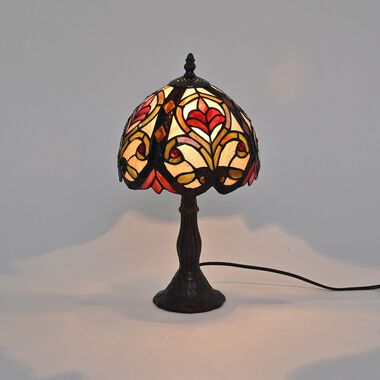Art-Décor Lampe im Tiffany-Stil, Blumenmuster