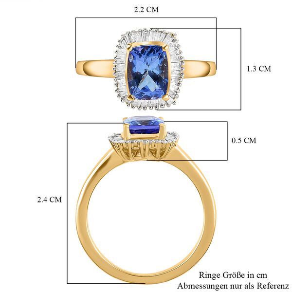 Tansanit und Diamant Ring - 1,88 ct. image number 7