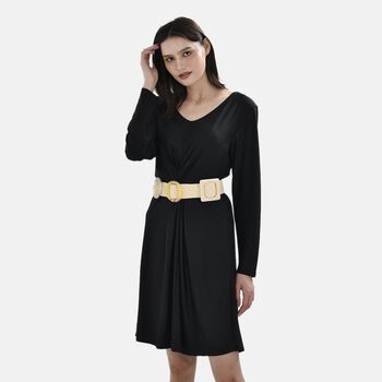 Elastischer G&uuml;rtel mit 5 Harz-Schnallen, Wei&szlig;