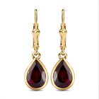 Natürliche Mosambik Granat-Ohrringe, 925 Silber vergoldet ca. 4,41 ct