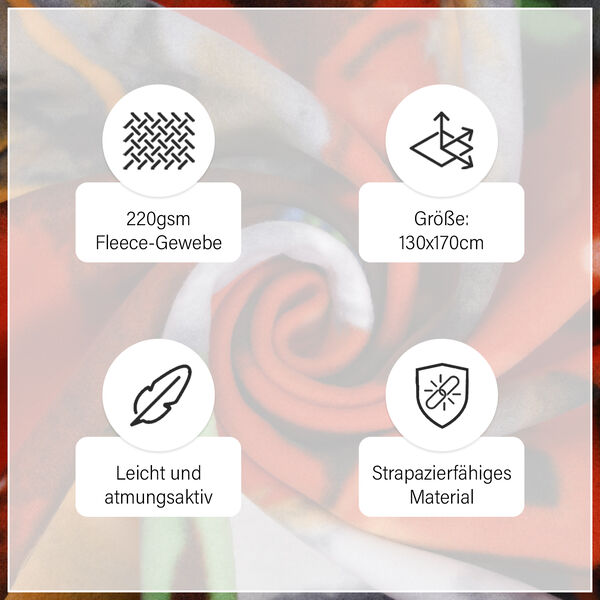 Weihnachtliche Fleecedecke mit mehreren Nikol&auml;usen image number 7