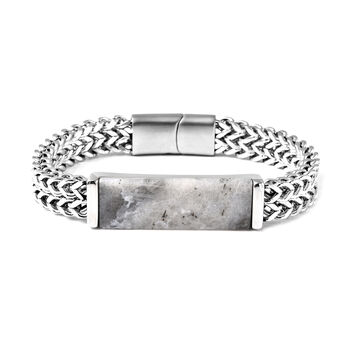 Labradorit-Armband, 20 cm, Edelstahl ca. 17,00 ct