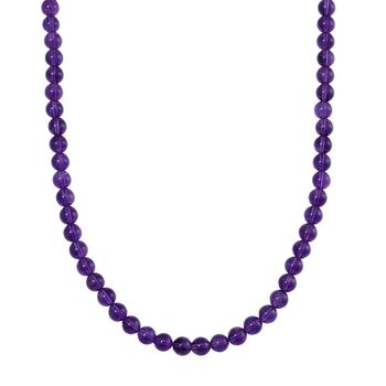 Afrikanische Amethyst Halskette ca. 50 cm 925 Silber rhodiniert ca. 245.00 ct