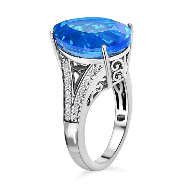 Karibik Quarz und Zirkon Ring - 9,43 ct. image number 5