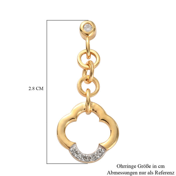 Florale Diamant-Ohrh&auml;nger in Silber image number 5