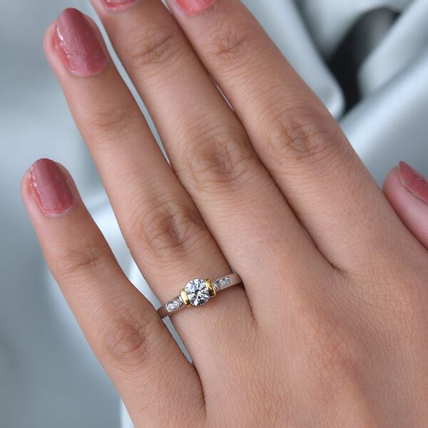 LUSTRO STELLA Hergestellt mit ZIRKONIA Ring 925 Silber zweifarbige &Uuml;berzug image number 3