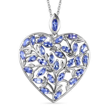 Tansanit Anh&auml;nger mit 45cm Kette - 3,86 ct.