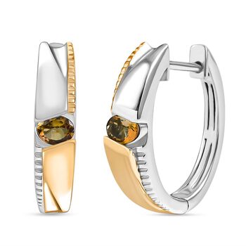 D&rsquo;joy AA Nat&uuml;rlicher goldener Tansanit Ohrringe 925 Silber platiniert und vergoldet ca. 0.33 ct