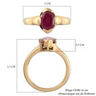 Afrikanischer Rubin-Ring, (Fissure gefüllt), 925 Silber vergoldet image number 6