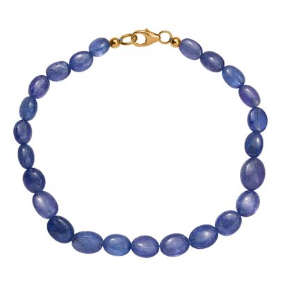 AAA Tansanit Armband ca. 19 cm 585 Gold ca. 37,00 ct.