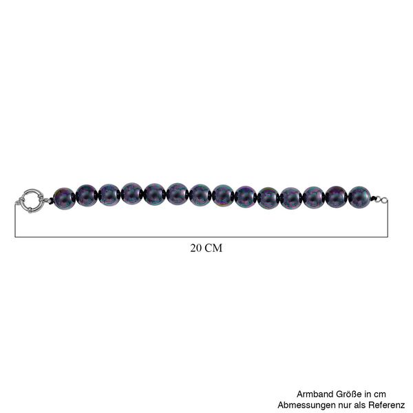 Pfaufarbenes Muschelkernperle Armband image number 6