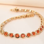 Purpurrotes Feueropal-Armband in Silber image number 1
