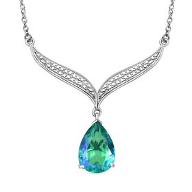 Pfau Triplett Quarz Halskette, 45 cm - 5,84 ct.