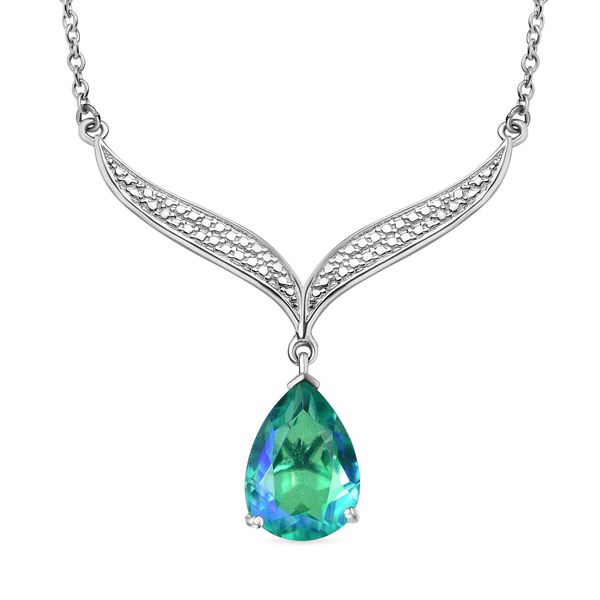 Pfau Triplett Quarz Halskette, 45 cm - 5,84 ct. image number 0