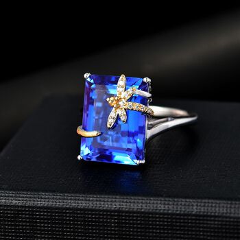GP Trionfo Kollektion- Tansanit-Farbe Quarz, Citrin, Zirkon und Kanchanaburi blauer Saphir-Ring - 12,49 ct.
