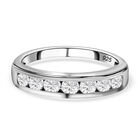 Moissanit-Ring, 925 Silber platiniert (Größe 19.00) ca. 0,75 ct