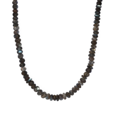 AAA Labradorit Halskette, 45+5 cm - 180 ct. image number 0