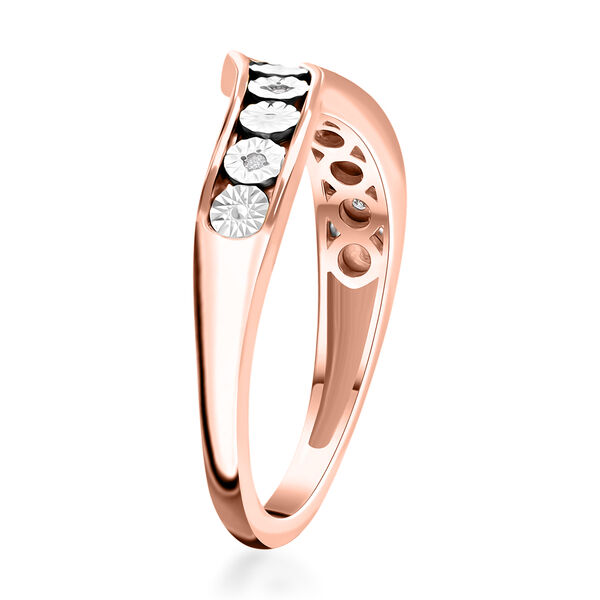 Wishbone Diamond Ring, 925 Silber mit Ros&eacute;gold Vermeil image number 2