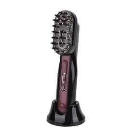 3-in-1 Multifunktionale Massageb&uuml;rste mit EMS & Lichttherapie, 7,5x7x21,5cm, Weinrot