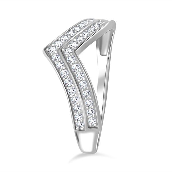 LUSTRO STELLA - Wei&szlig;er Zirkonia Ring, 925 Silber rhodiniert (Gr&ouml;&szlig;e 21.00) image number 3