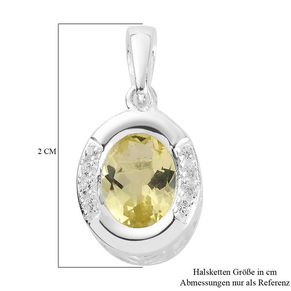 Ouro Verde-Quarz und Zirkon-Anh&auml;nger - 1,97 ct. image number 6