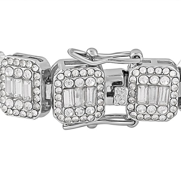 Wei&szlig;es Kristall-Armband ca. 18.5 cm image number 3