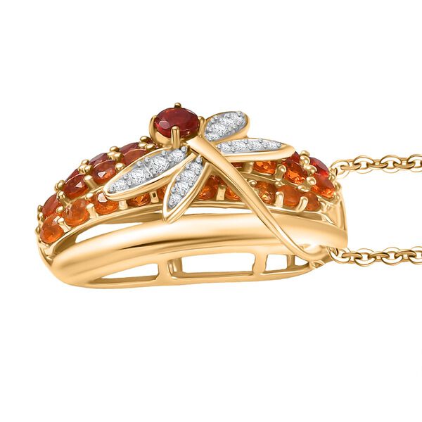 GP Trionfo Kollektion - AAAA Mexikanischer Purpurroter Feuer Opal Anhänger mit Kette, 925 Silber 750 Gelbgold Vermeil ca. 1.48 ct image number 5