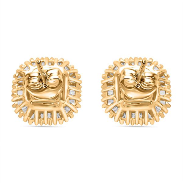 Zertifiziert und gepr&uuml;ft AAA gelbe Saphir, gelbe und wei&szlig;e Diamant Ohrringe in 585 Gold - 2,44 ct. image number 4