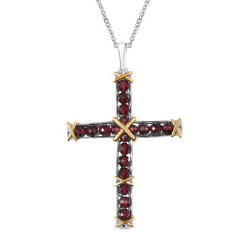 EverTrue AA roter Granat Anh&auml;nger mit 50cm Kette - 5,70 ct.