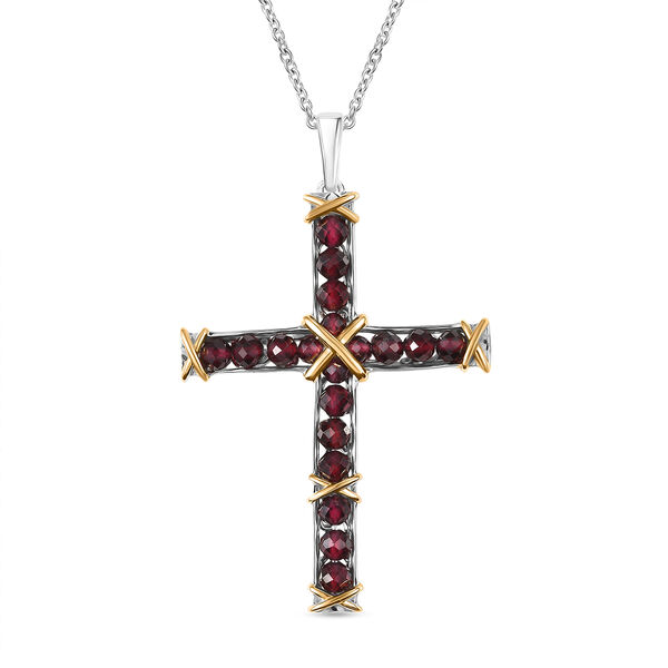 EverTrue AA roter Granat Anh&auml;nger mit 50cm Kette - 5,70 ct.