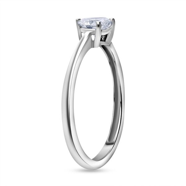 LUXURIANT SGL zertifizierter VS-EF Labor Herzschliff Diamant Ring in 950 Platin - 0,50 ct. image number 2
