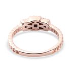 Champagner Diamant Ring 925 Silber Roségold Vermeil image number 4